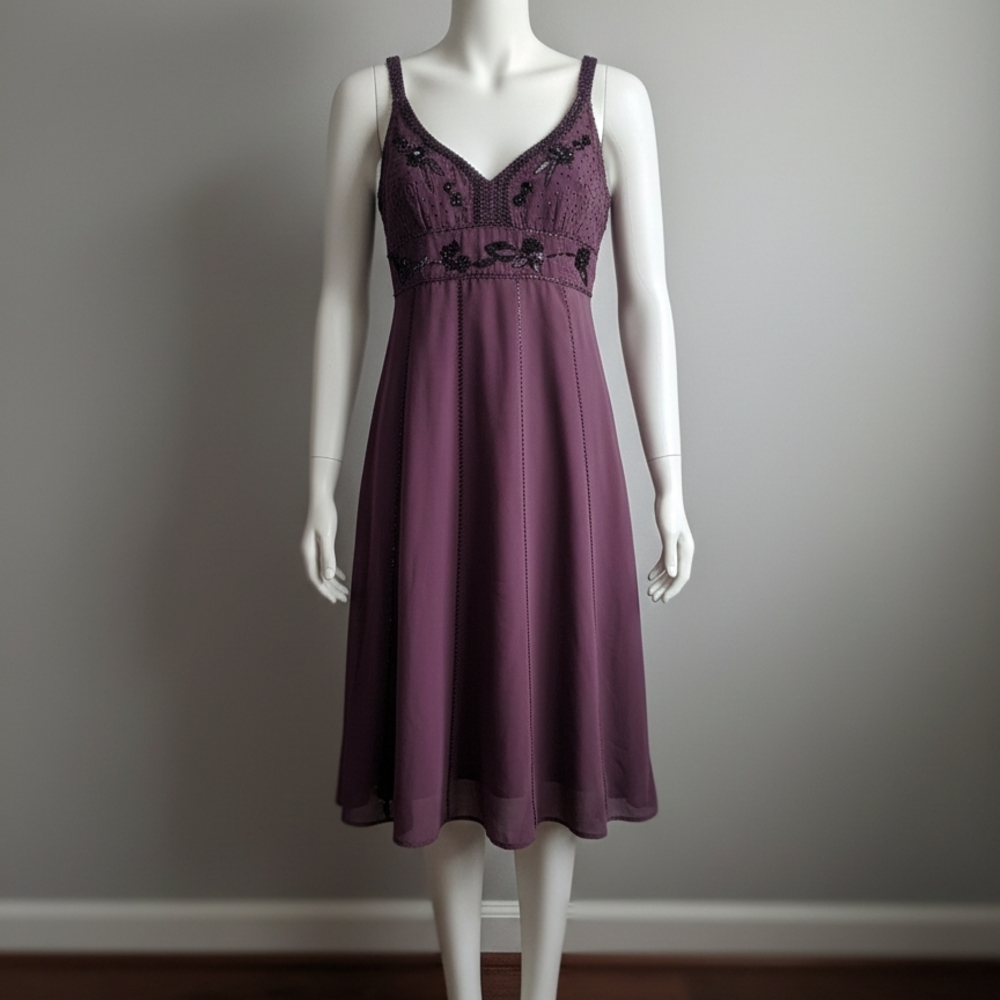 Eliza J Plum Lace Detail Chemise